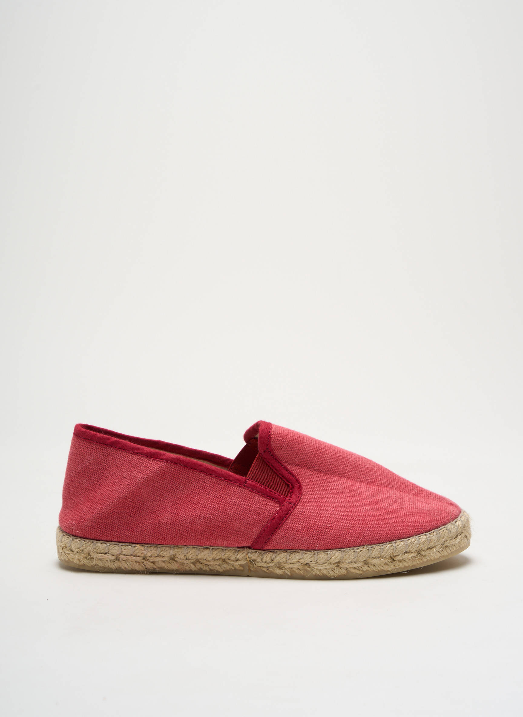 Espadrilės apvalus mygtukas plokščias kulnas iki 3 cm raudona LA MAISON DE L'ESPADRILLE moteris