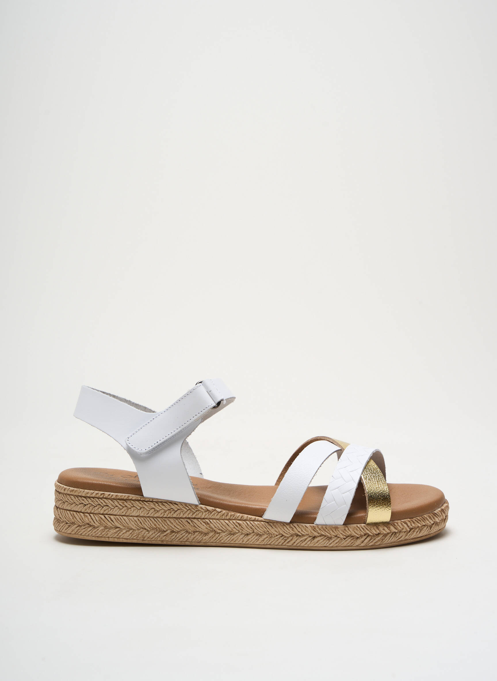 Sandalai/nu pėdos lygus medžiaga plokščias kulnas iki 3 cm baltas LA MAISON DE L'ESPADRILLE moteris