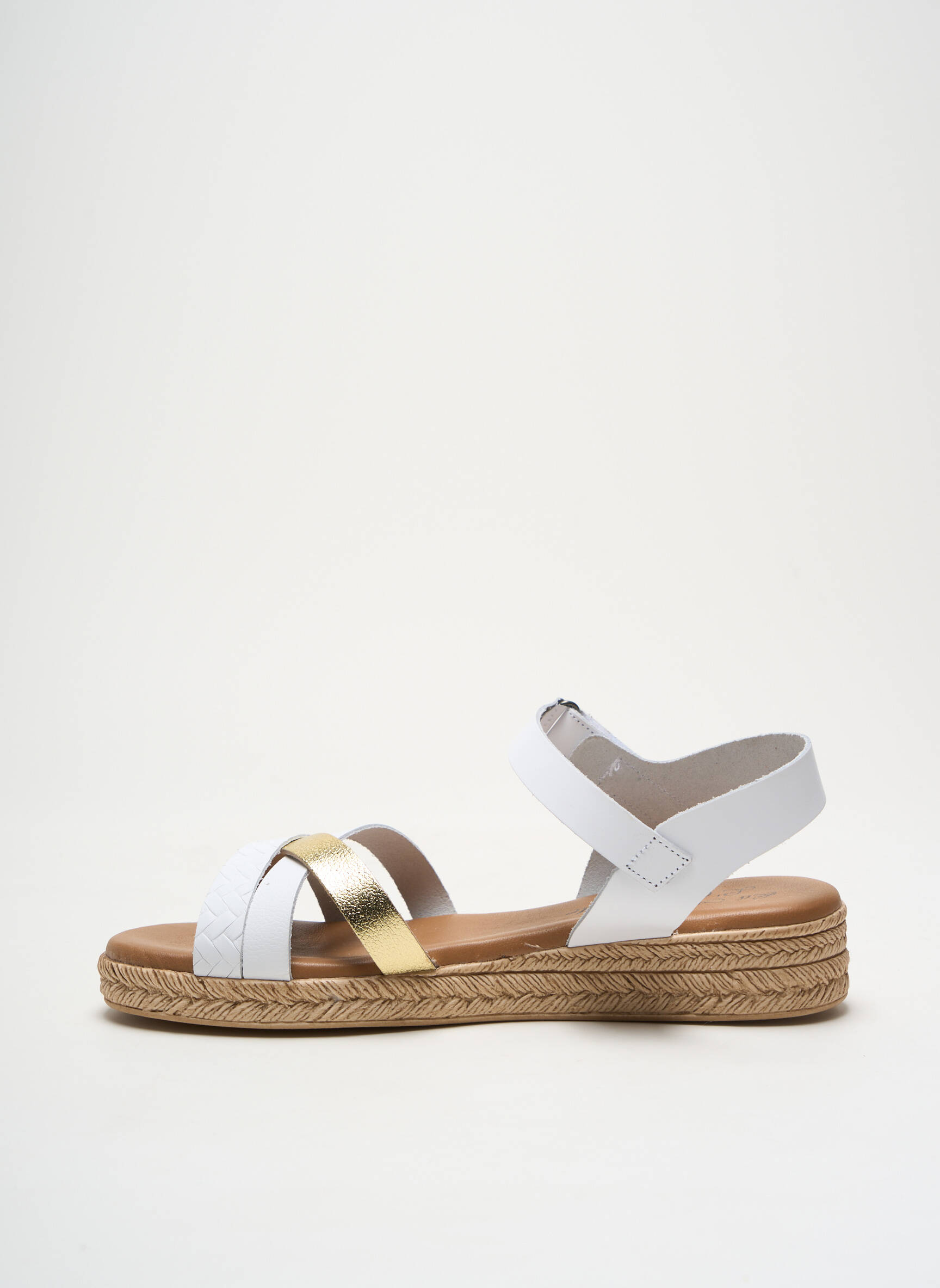 Sandalai/nu pėdos lygus medžiaga plokščias kulnas iki 3 cm baltas LA MAISON DE L'ESPADRILLE moteris