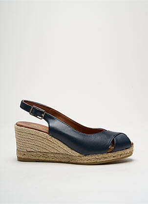Espadrilės satino audinys kulnas nuo 4 iki 6 cm mėlyna LA MAISON DE L'ESPADRILLE moteris