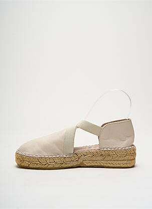 Espadrilės satino audinys kulnas nuo 4 iki 6 cm bežinis LA MAISON DE L'ESPADRILLE moteris