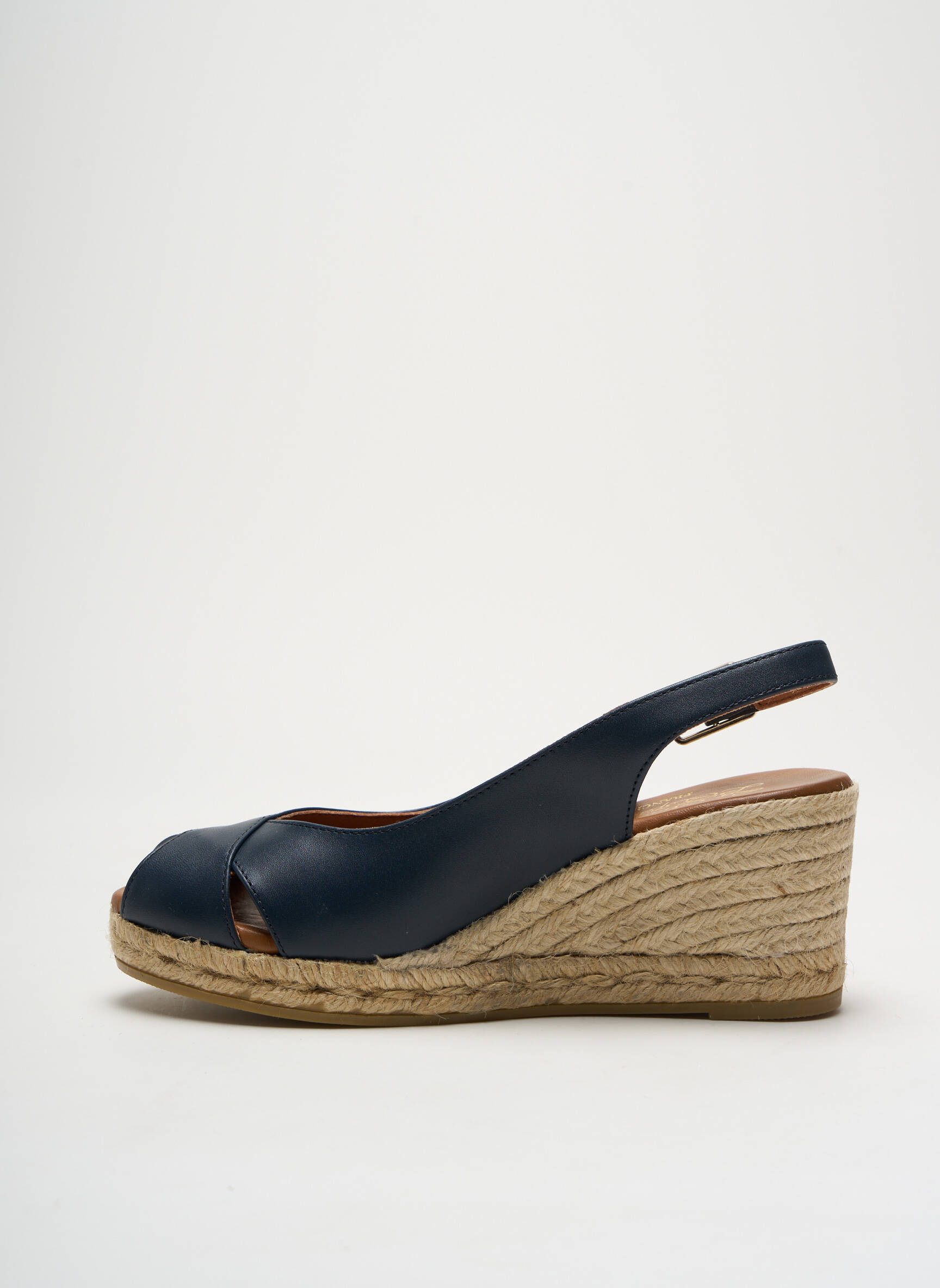 Espadrilės satino audinys kulnas nuo 4 iki 6 cm mėlyna LA MAISON DE L'ESPADRILLE moteris