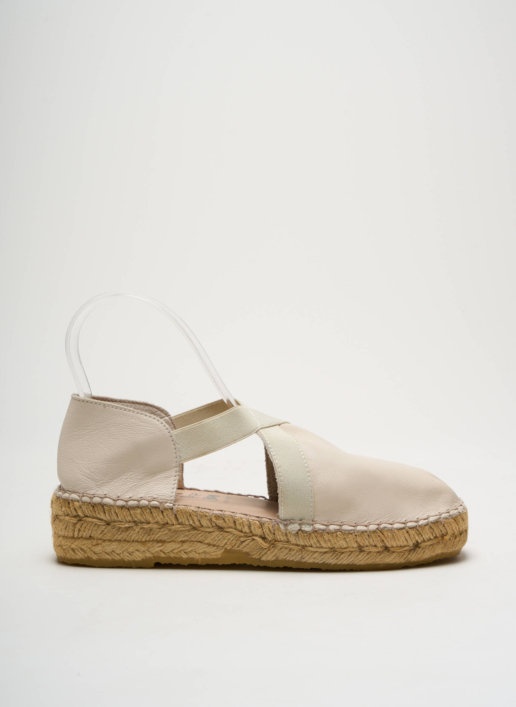 Espadrilės satino audinys kulnas nuo 4 iki 6 cm bežinis LA MAISON DE L'ESPADRILLE moteris