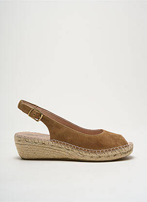 Espadrilės nubuko audinys kulnas nuo 4 iki 6 cm rudas LA MAISON DE L'ESPADRILLE moteris