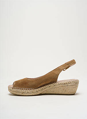 Espadrilės nubuko audinys kulnas nuo 4 iki 6 cm rudas LA MAISON DE L'ESPADRILLE moteris