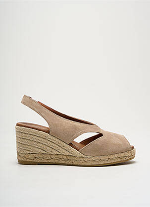 Espadrilės nubuko audinys kulnas nuo 4 iki 6 cm bežinis LA MAISON DE L'ESPADRILLE moteris