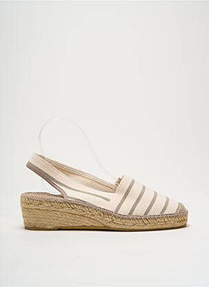 Espadrilės užsegimas su kaklo detalėmis kulnas nuo 4 iki 6 cm bežinis LA MAISON DE L'ESPADRILLE moteris