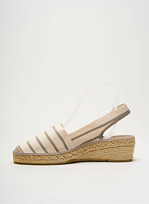 Espadrilės užsegimas su kaklo detalėmis kulnas nuo 4 iki 6 cm bežinis LA MAISON DE L'ESPADRILLE moteris