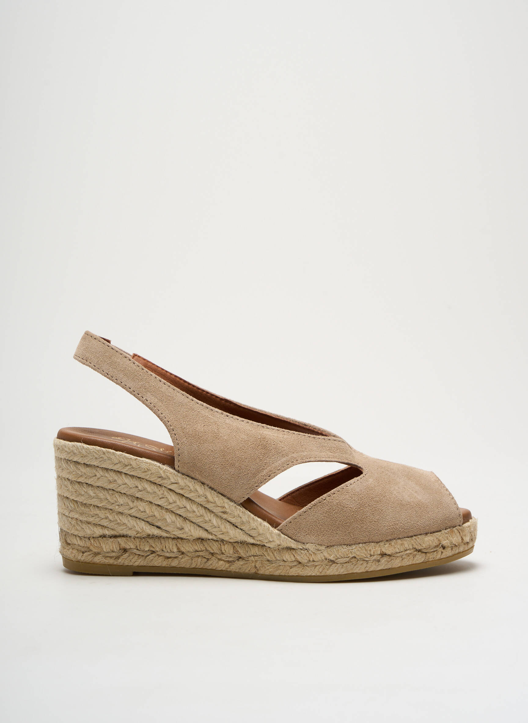 Espadrilės nubuko audinys kulnas nuo 4 iki 6 cm bežinis LA MAISON DE L'ESPADRILLE moteris