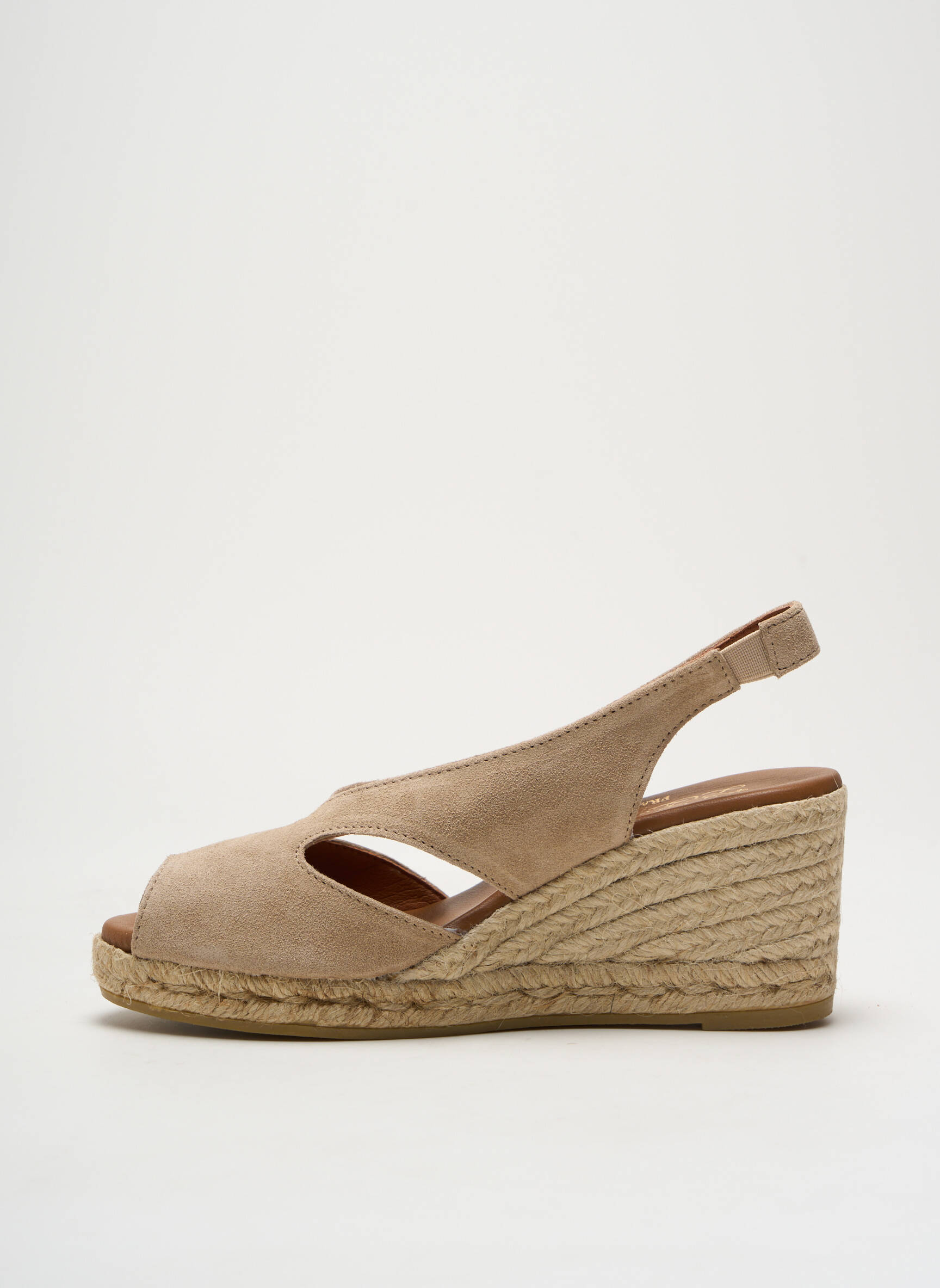 Espadrilės nubuko audinys kulnas nuo 4 iki 6 cm bežinis LA MAISON DE L'ESPADRILLE moteris