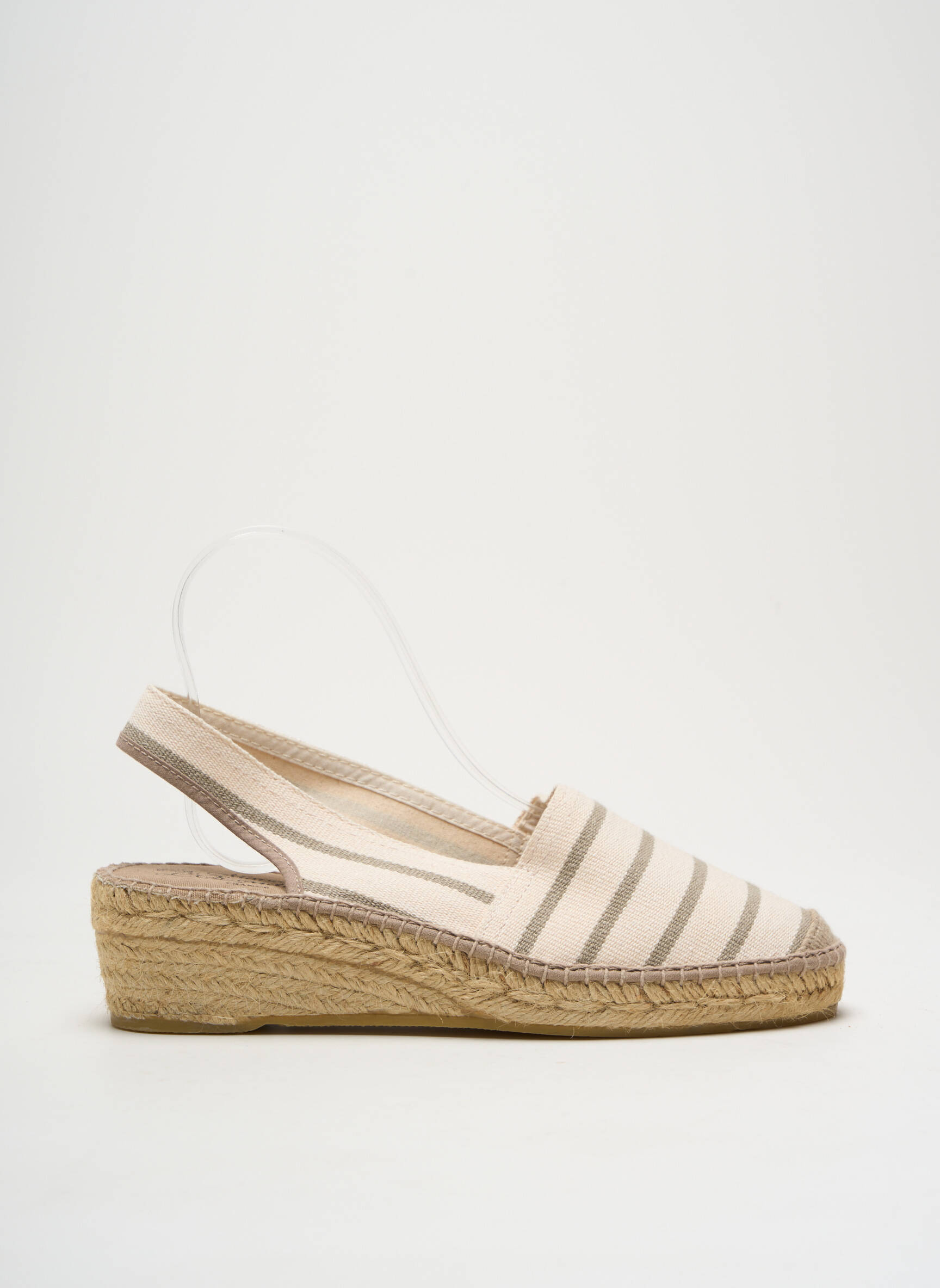 Espadrilės užsegimas su kaklo detalėmis kulnas nuo 4 iki 6 cm bežinis LA MAISON DE L'ESPADRILLE moteris