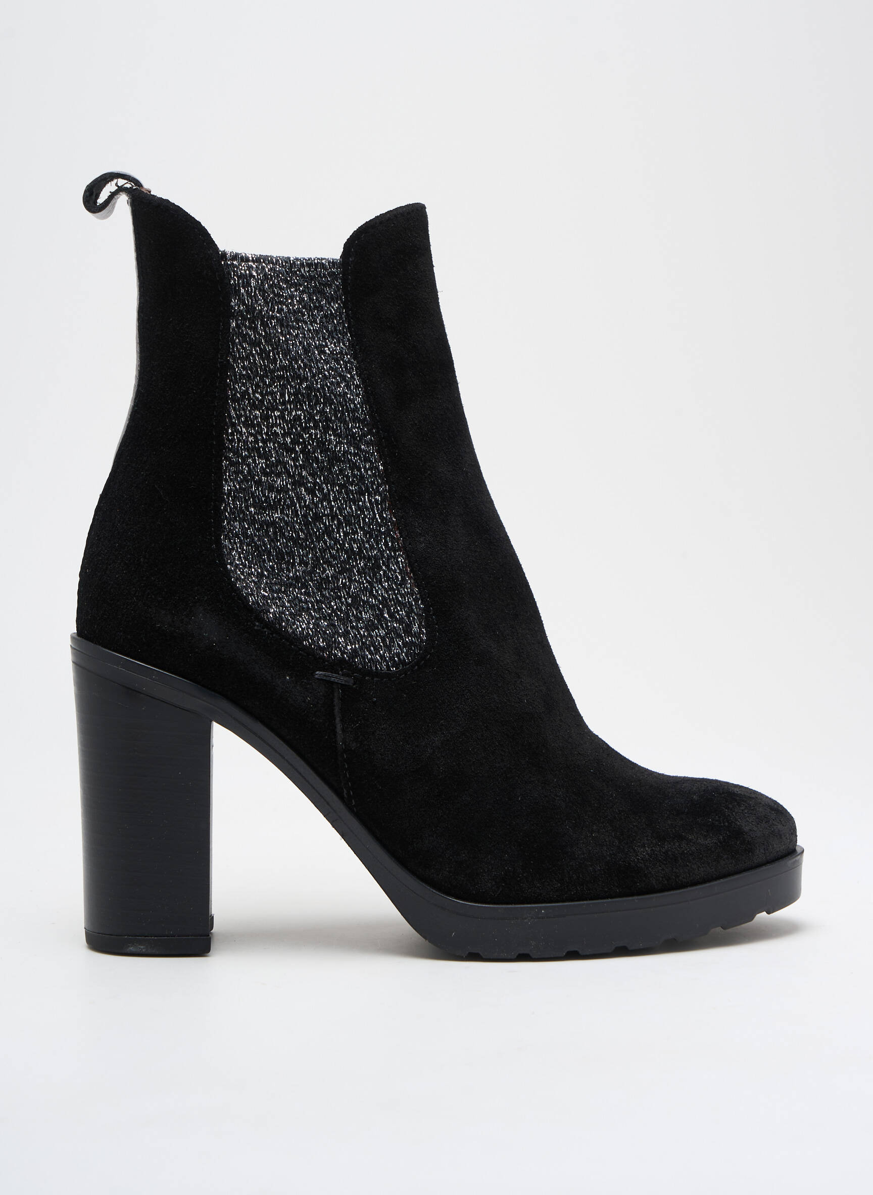 Batai/botai nubuko audinys kulnas nuo 7 iki 9 cm juodas MINKA DESIGN moteris