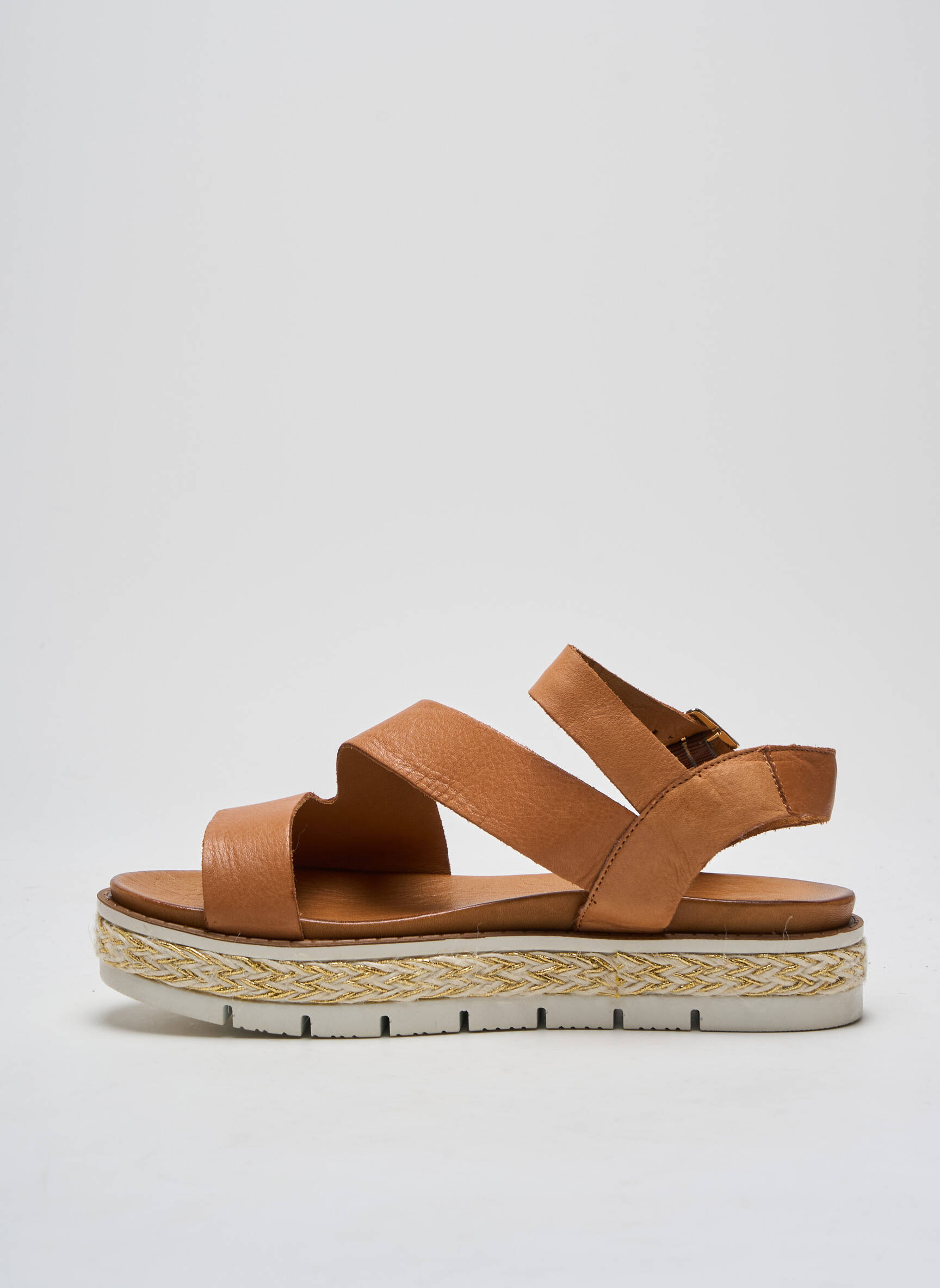 Sandalai/nu pėdos lygus medžiaga kulnas nuo 4 iki 6 cm rudas ALTEX moteris