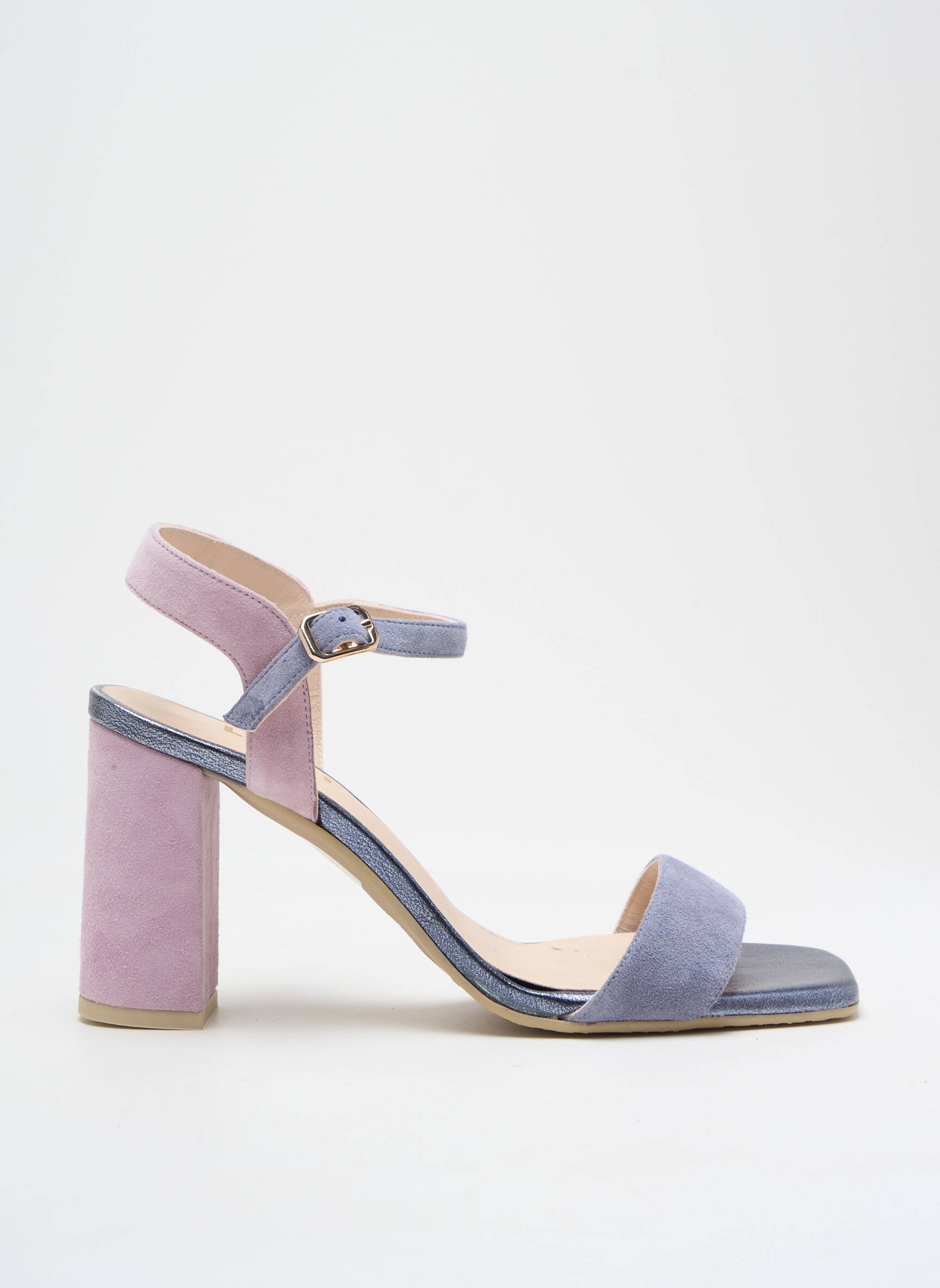 Sandalai/nu pėdos užsegimas su kaklo detalėmis kulnas nuo 7 iki 9 cm violetinis LODI moteris