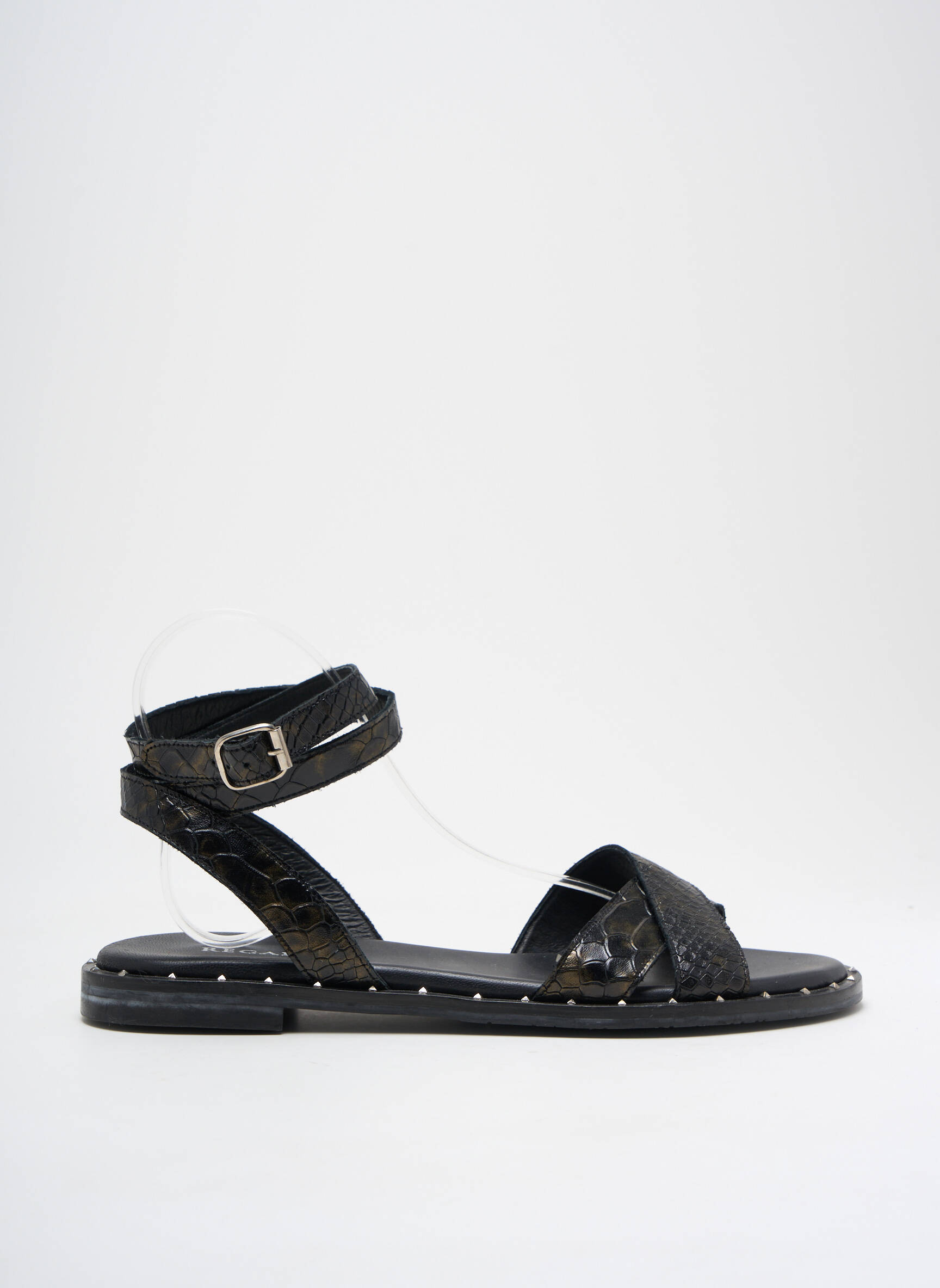Sandalai/nu pėdos chiquet plokščias kulnas iki 3 cm juodas REGARD moteris