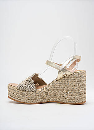 Espadrilės satino audinys kulnas nuo 7 iki 9 cm auksas GAIMO moteris