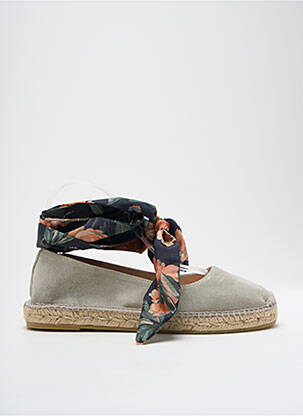 Espadrilės satino audinys plokščias kulnas iki 3 cm žalias GAIMO moteris