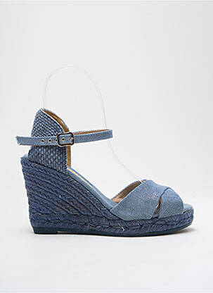 Espadrilės satino audinys kulnas nuo 7 iki 9 cm mėlyna GAIMO moteris