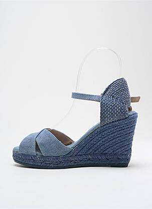 Espadrilės satino audinys kulnas nuo 7 iki 9 cm mėlyna GAIMO moteris