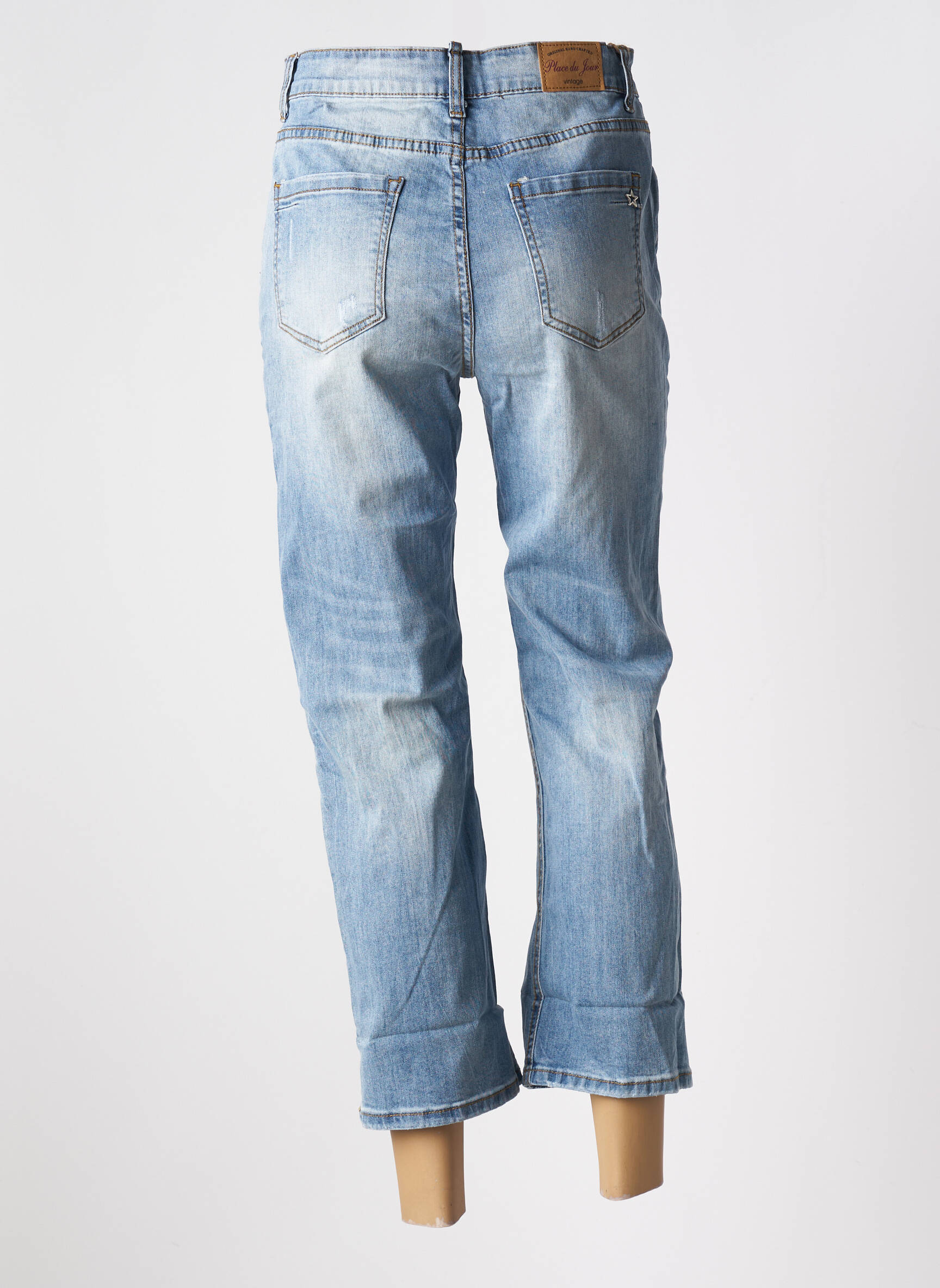 Boyfriend džinsai kišenės mėlyna PLACE DU JOUR moteris