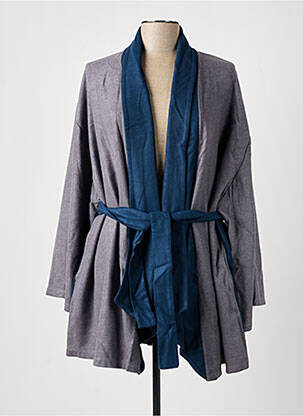 Kimono striukė ilgos rankovės pilka TENDANCE UNIQUE moteris