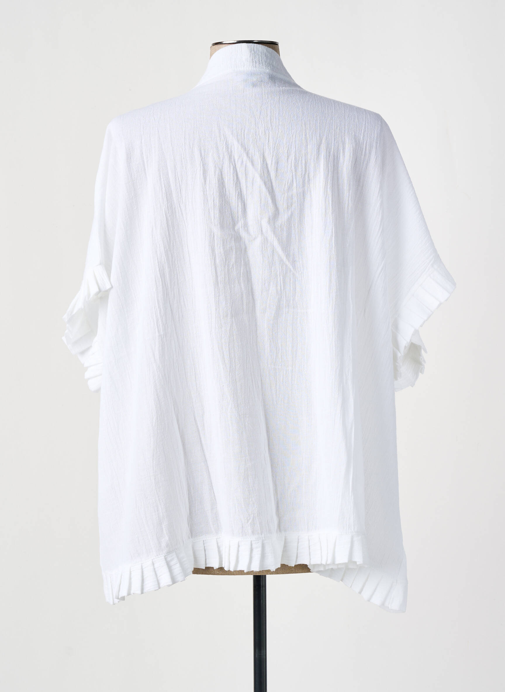 Kimono striukė lengva ir skaidri baltas TENDANCE UNIQUE moteris
