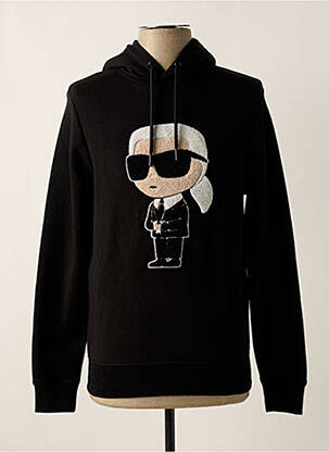 Kapišonas siuvinėjimas ilgos rankovės juodas KARL LAGERFELD vyras