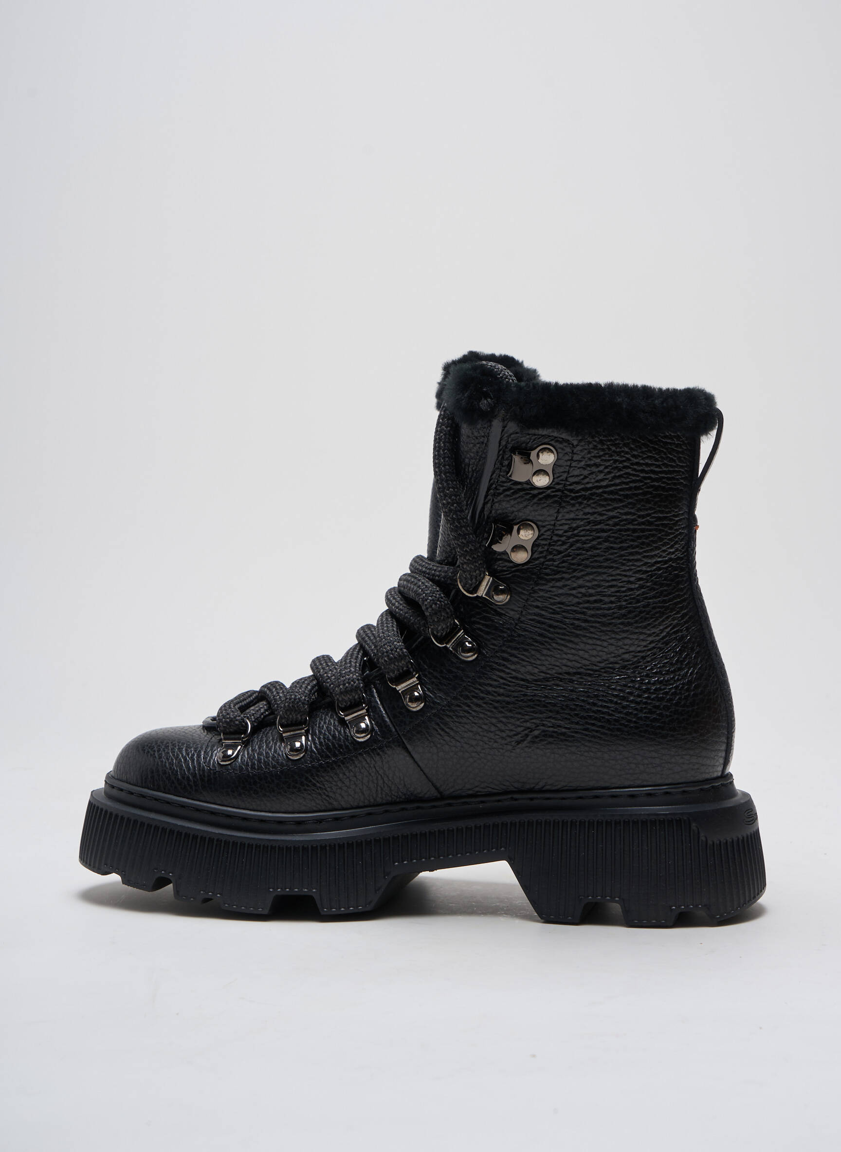 Batai/botai pamušalas kulnas nuo 4 iki 6 cm juodas SANTONI moteris