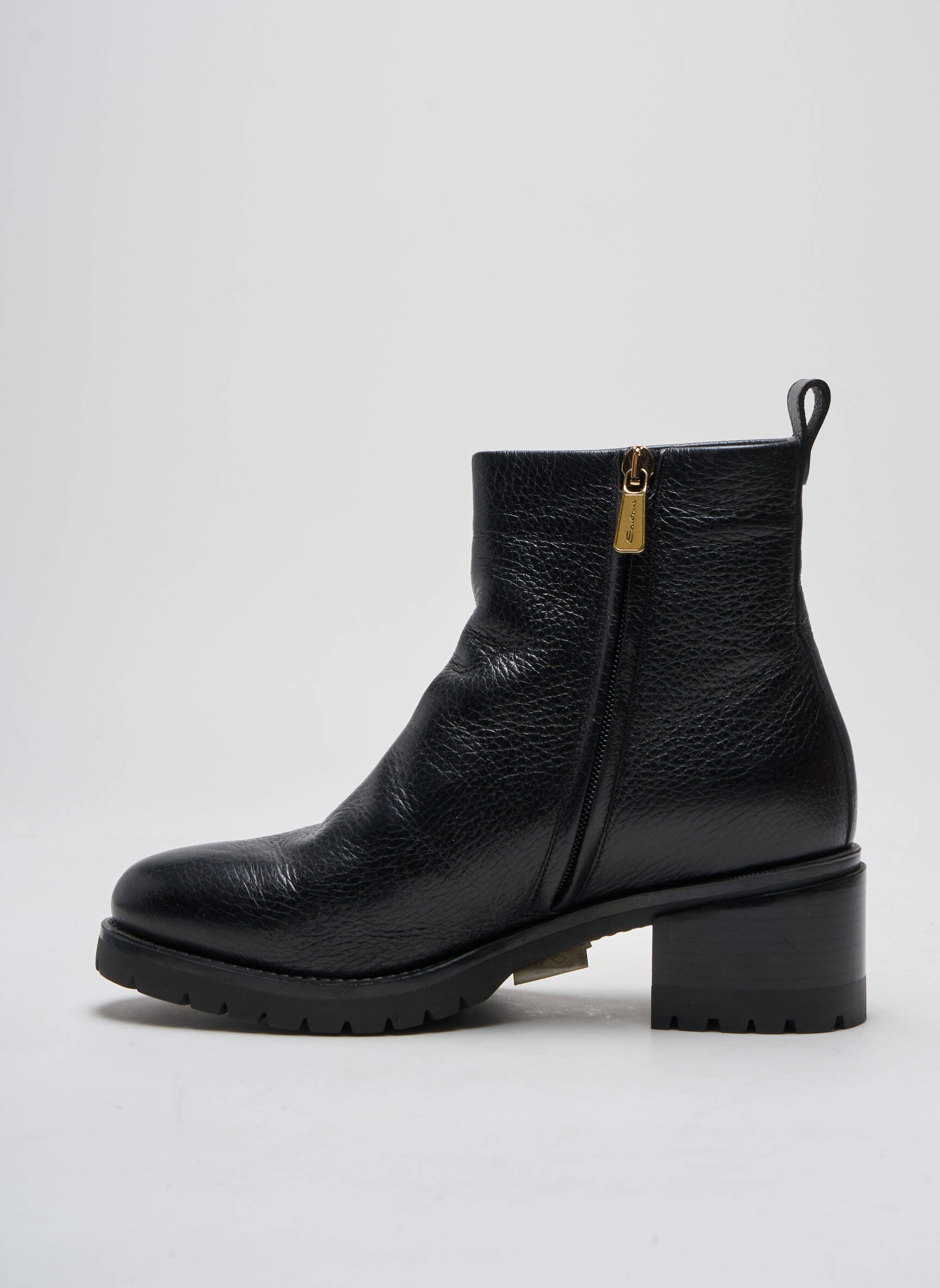 Batai/botai pamušalas kulnas nuo 4 iki 6 cm juodas SANTONI moteris