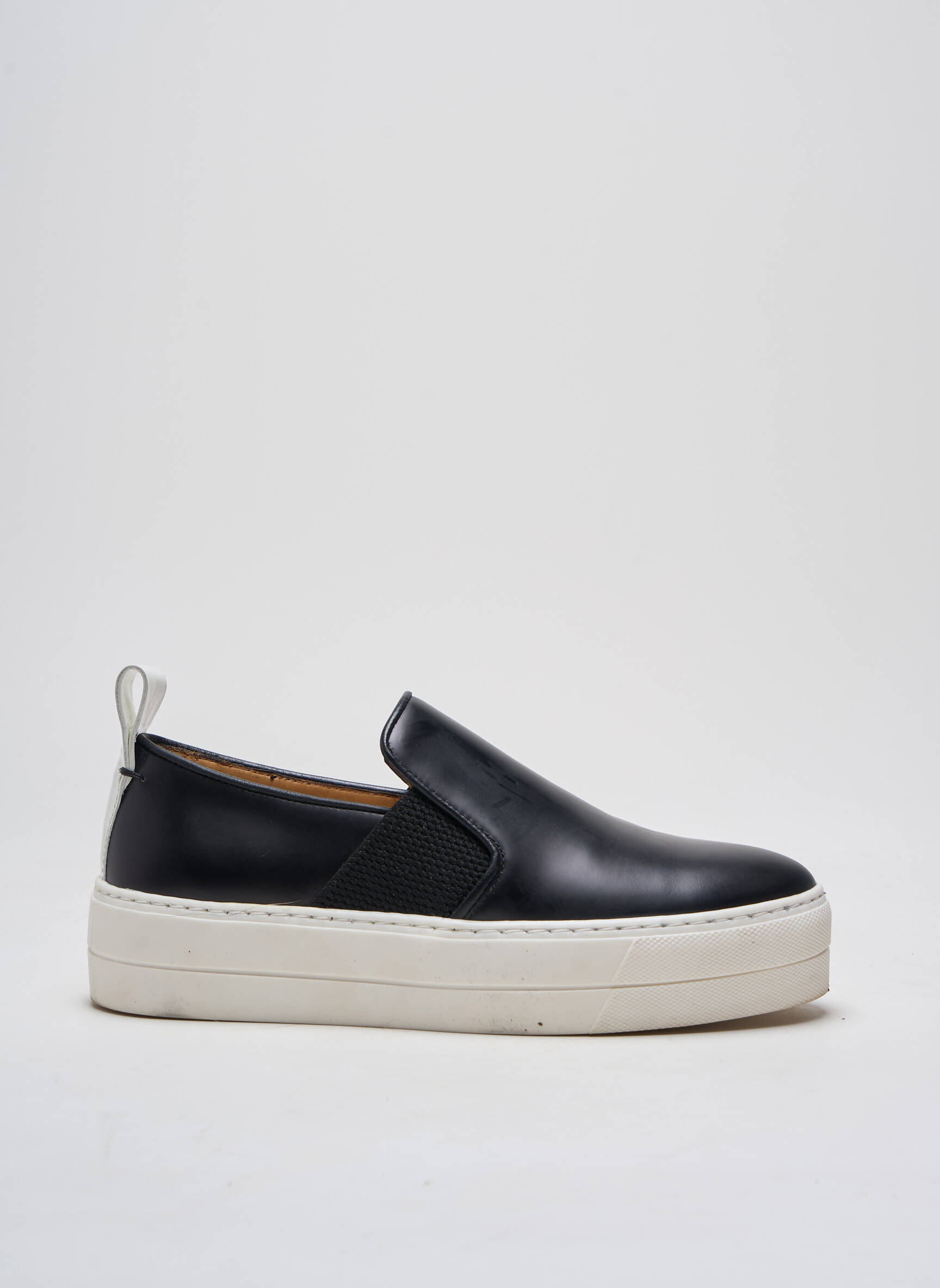 Slip-on batai satino audinys kulnas nuo 4 iki 6 cm juodas BY MALENE BIRGER moteris