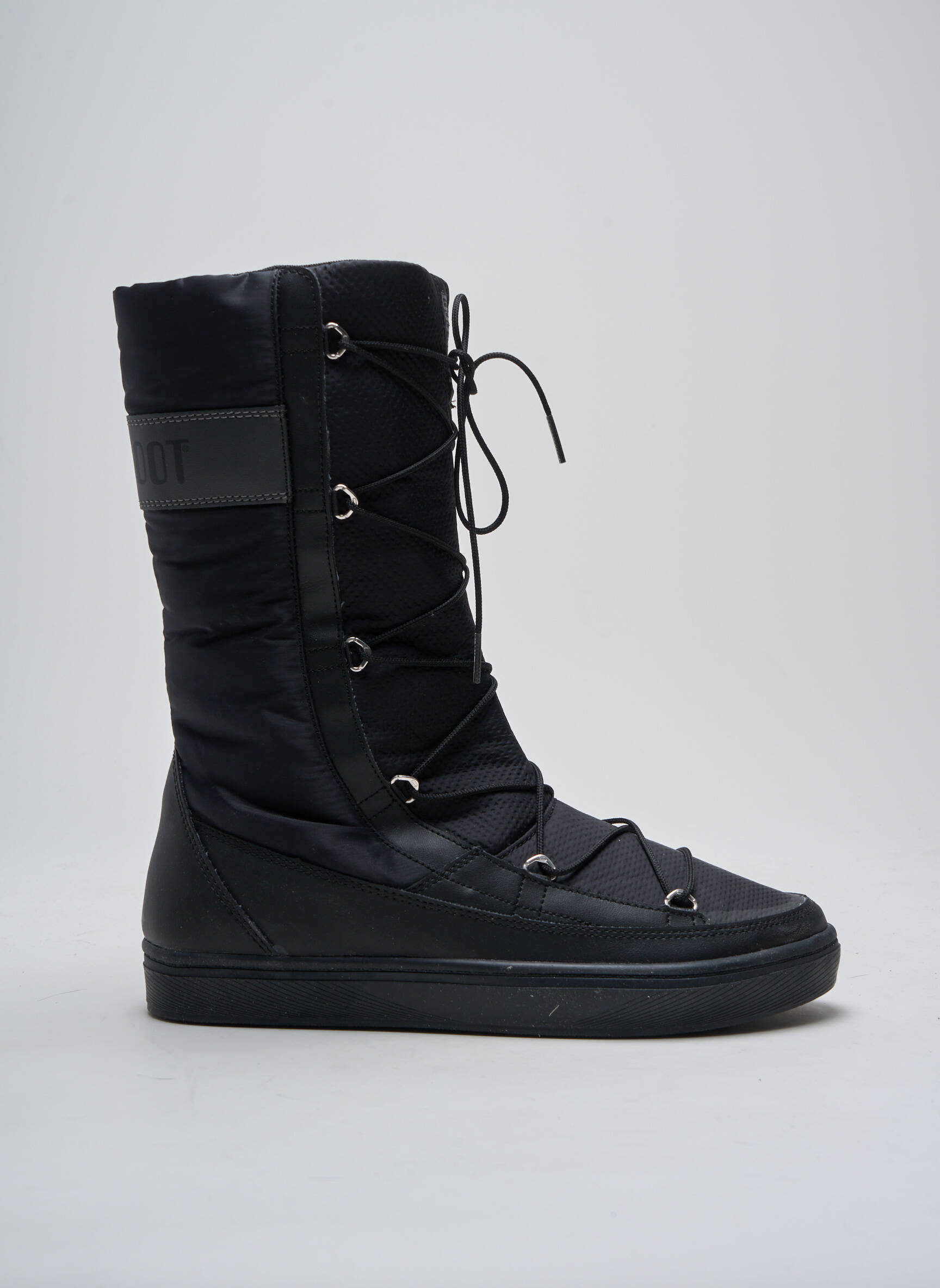 Batai/botai lygus medžiaga plokščias kulnas iki 3 cm juodas MOON BOOT moteris
