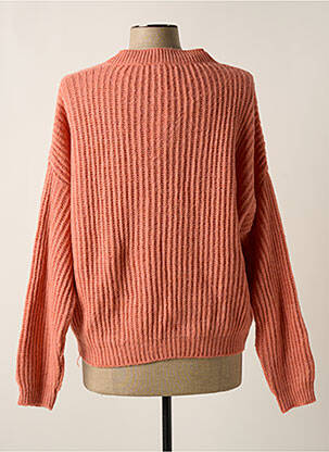 Megztinis tiesi kirpimas ilgos rankovės rožinė VICTORIA moteris