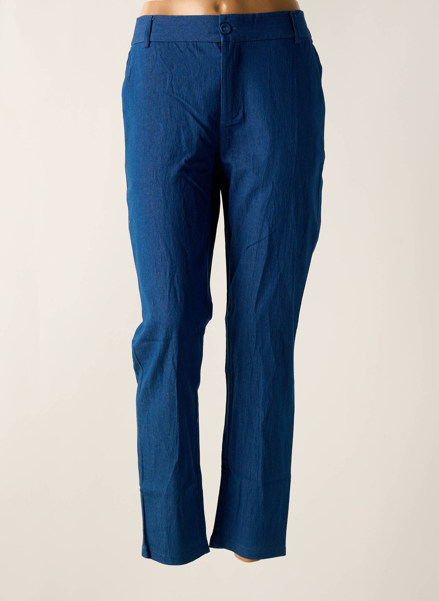 Chino kelnė uždarymas su užtrauktuku po mygtuku uždengimu normala dydis mėlyna CERISE BLUE moteris