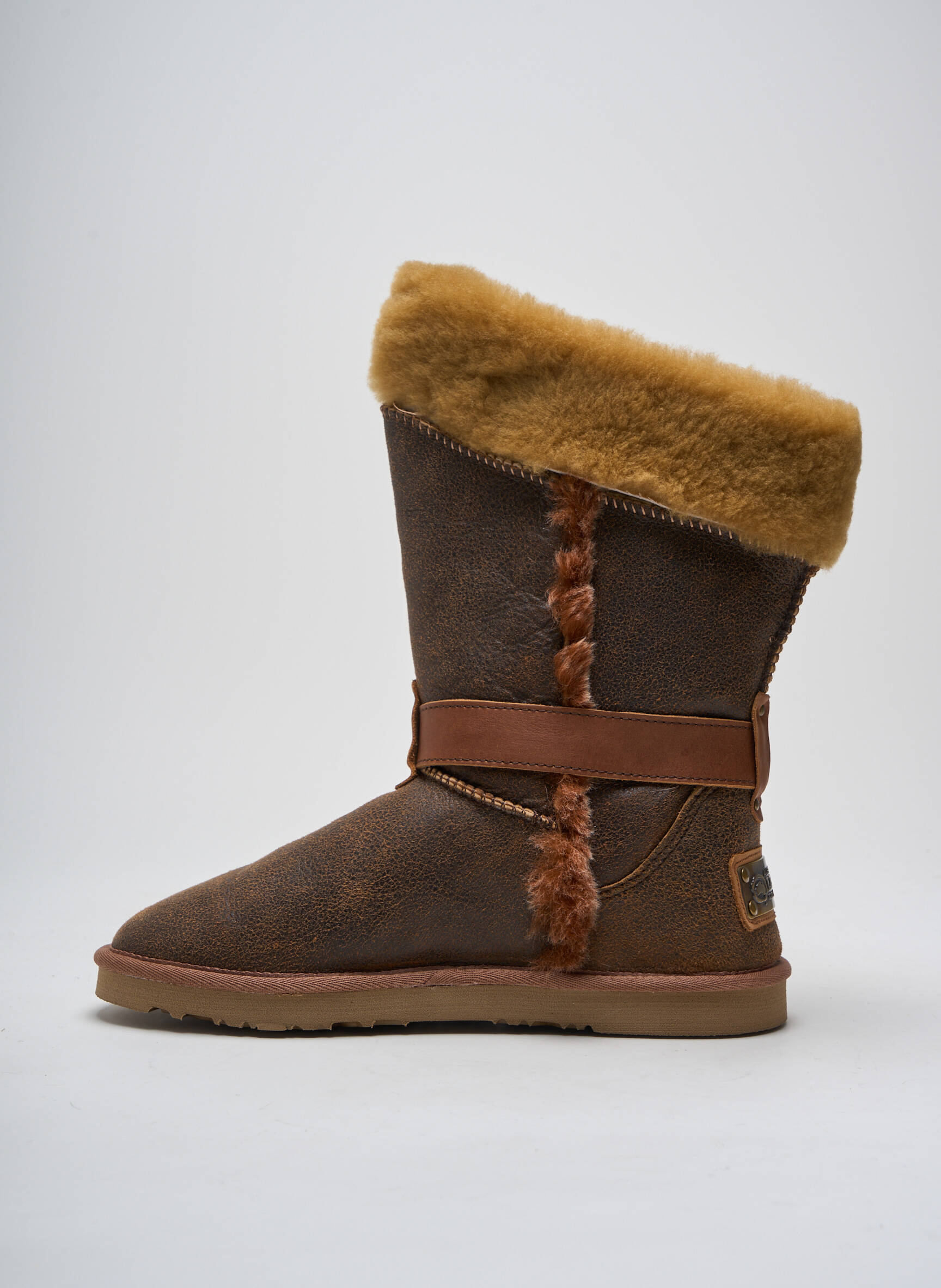 Batai/botai pamušalas plokščias kulnas iki 3 cm rudas AUSTRALIA LUXE COLLECTIVE moteris