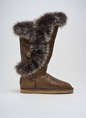 Batai satino audinys plokščias kulnas iki 3 cm rudas AUSTRALIA LUXE COLLECTIVE moteris
