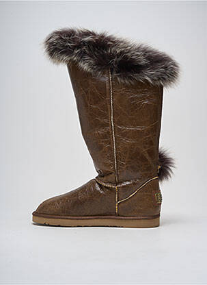 Batai satino audinys plokščias kulnas iki 3 cm rudas AUSTRALIA LUXE COLLECTIVE moteris