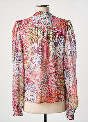 Bluzonai lengva ir skaidri ilgos rankovės rožinė MORGAN moteris