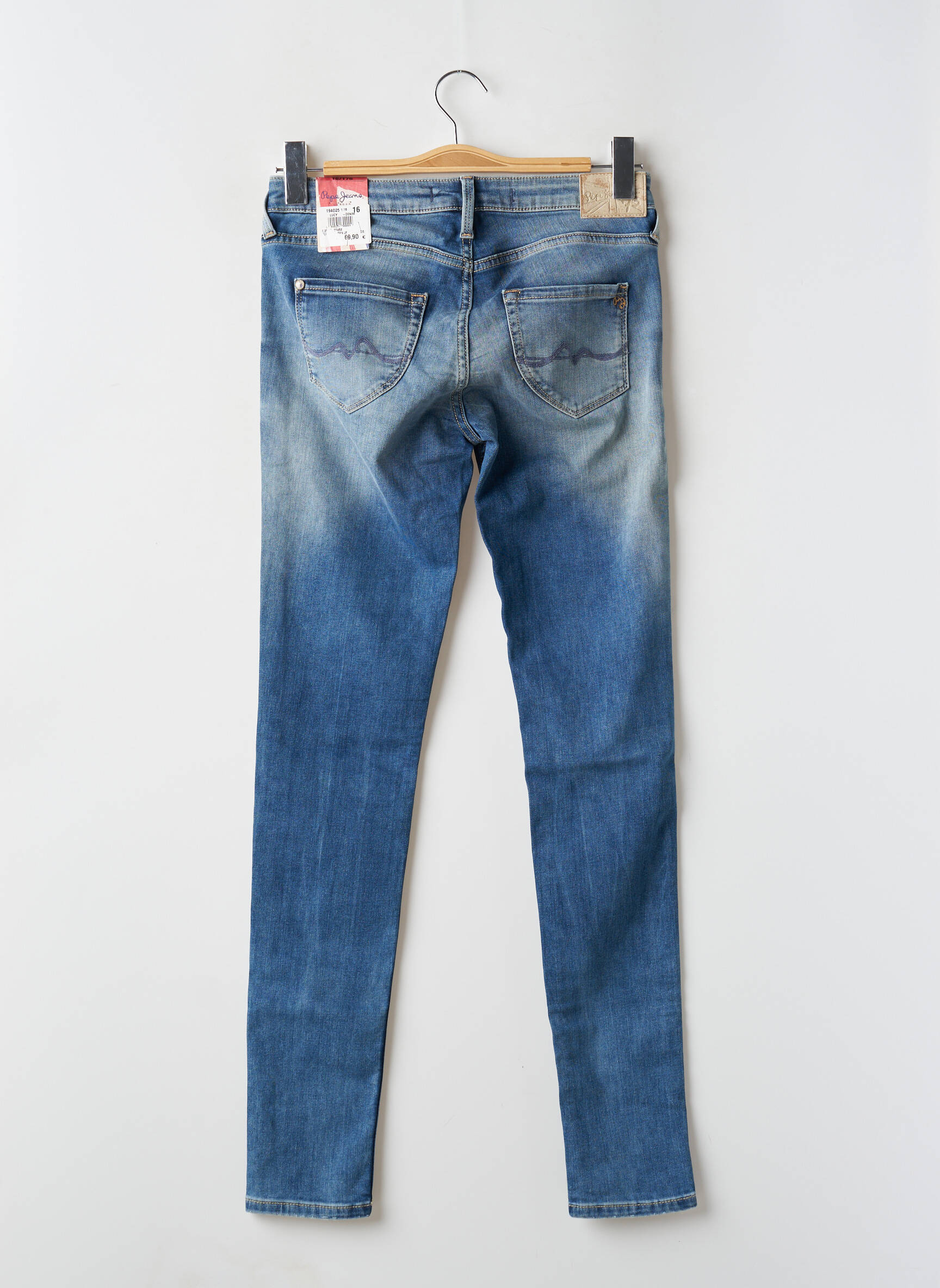 Lieknos džinsai nusidėvėjęs ir išblukęs efektas reguliuojamo dydžio mėlyna PEPE JEANS berniukas