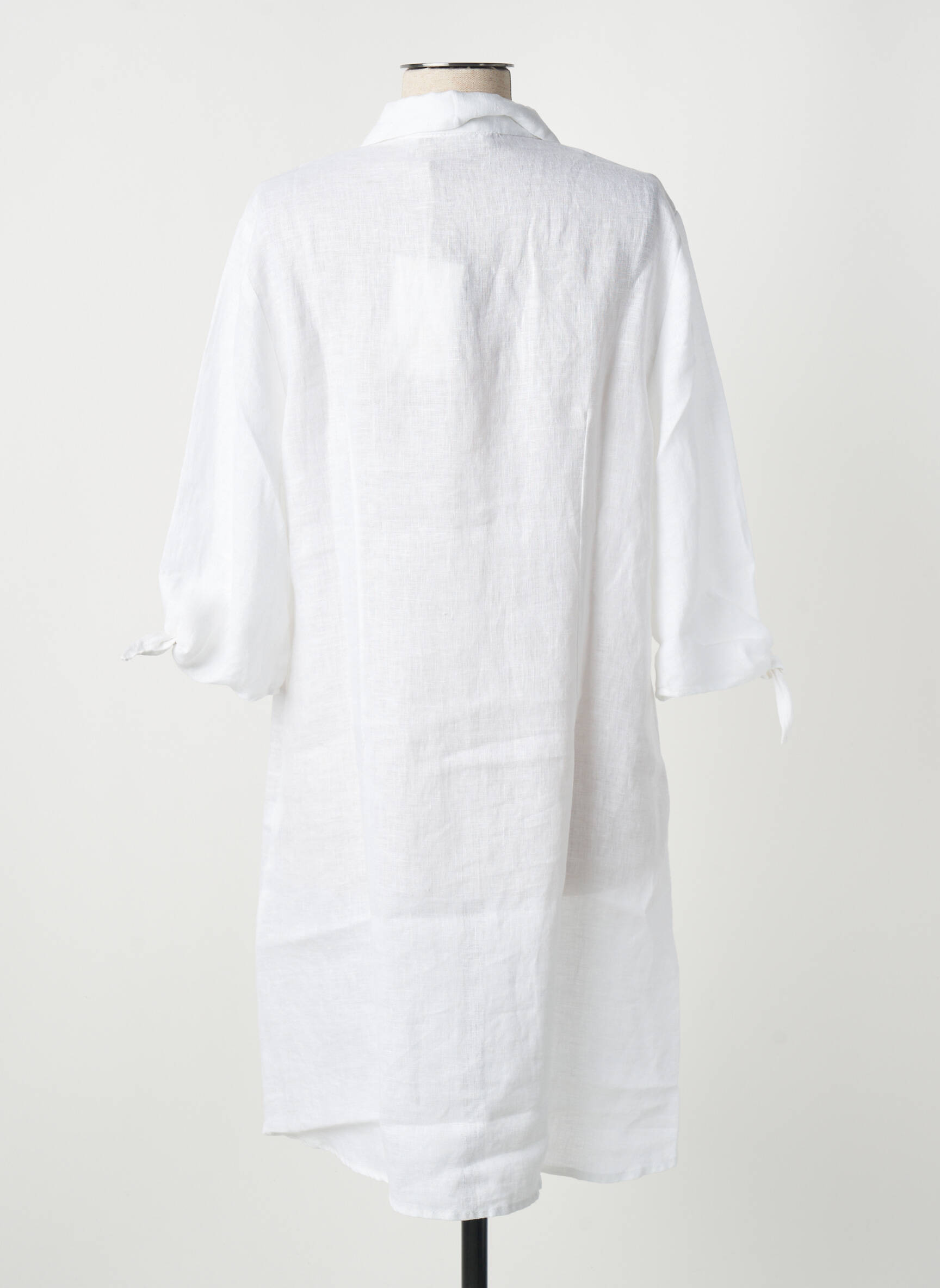 Trumpa suknelė 3/4 rankovės 3/4 rankovės baltas BLANC BOHEME moteris