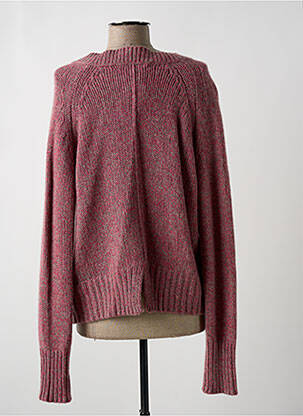 Megztinis centrinė iškirptė ilgos rankovės rožinė 360 SWEATER moteris