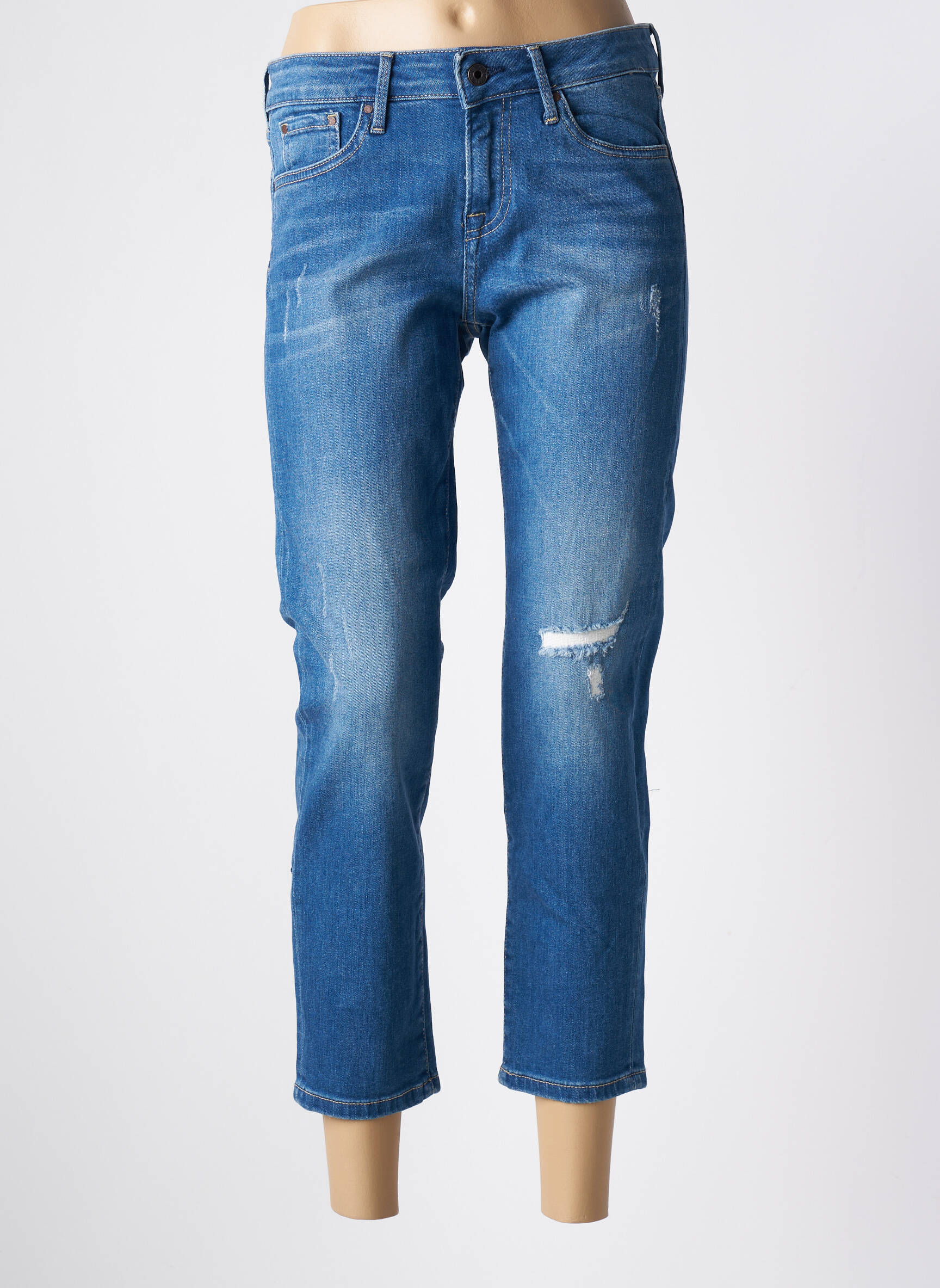 Boyfriend džinsai tamprumas normala dydis mėlyna PEPE JEANS moteris