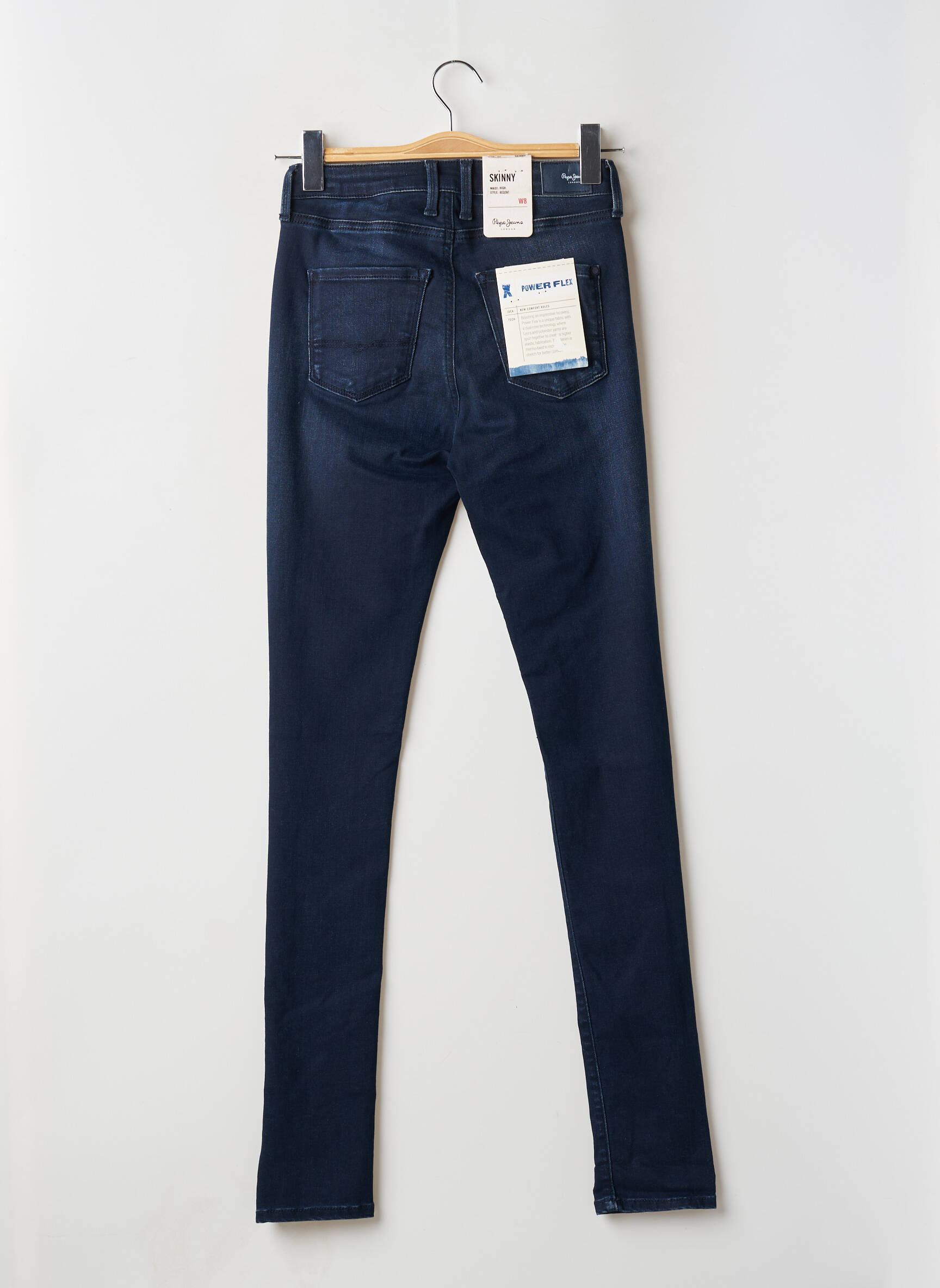 Lieknos džinsai aukšta talija aukšta talija mėlyna PEPE JEANS moteris