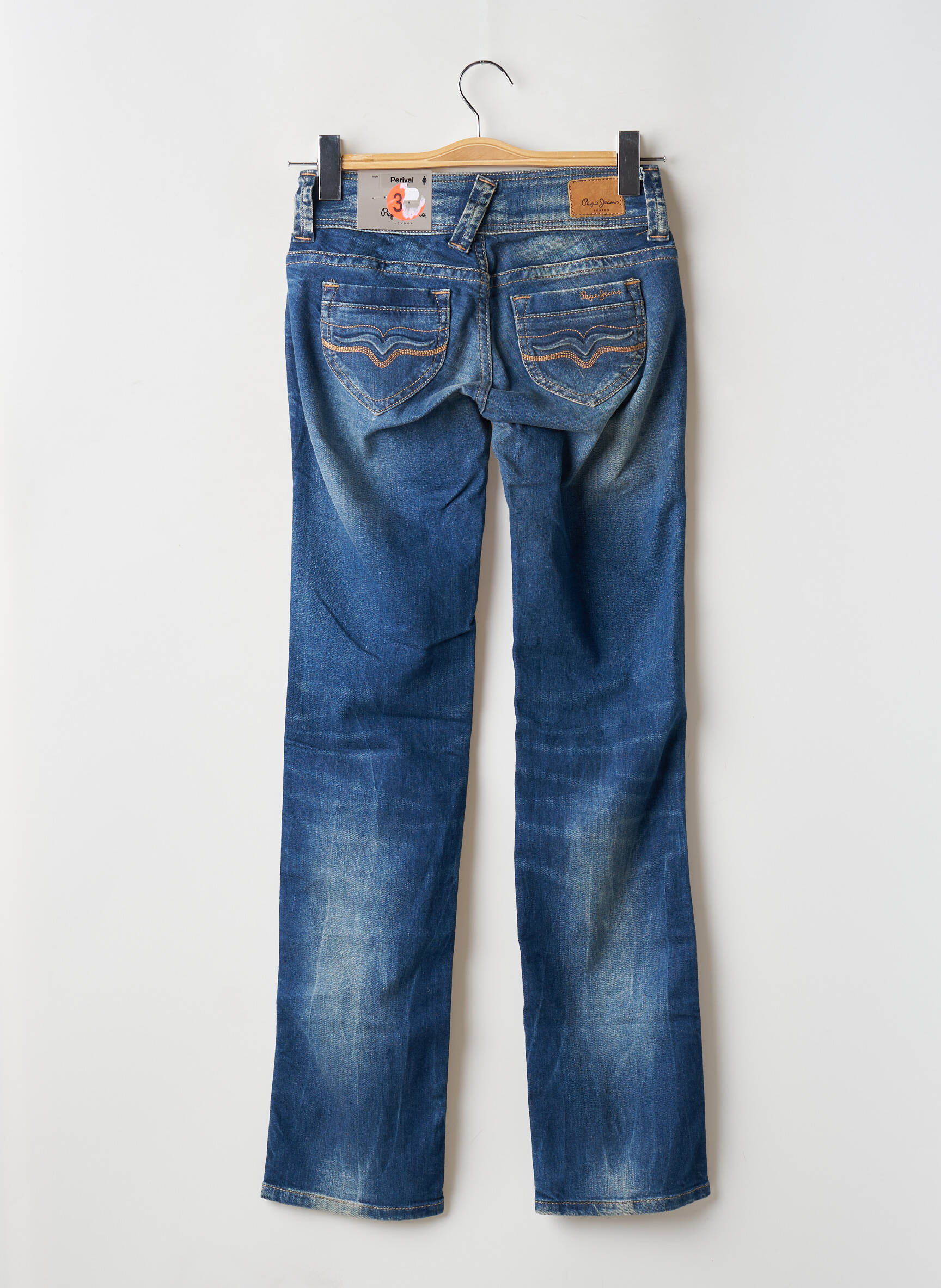 Tiesios kirpimo džinsai tamprumas maža dydžio mėlyna PEPE JEANS moteris