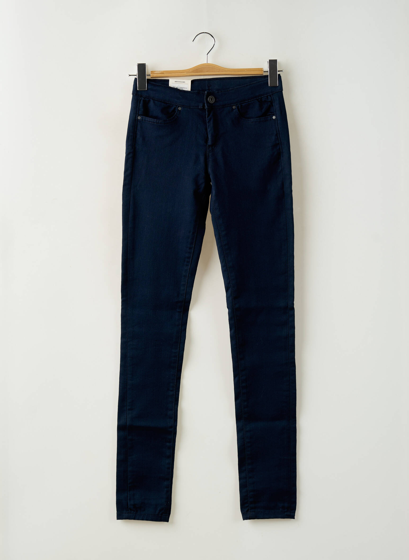 Lieknos kelnės uždarymas su užtrauktuku po mygtuku uždengimu mėlyna PEPE JEANS mergina