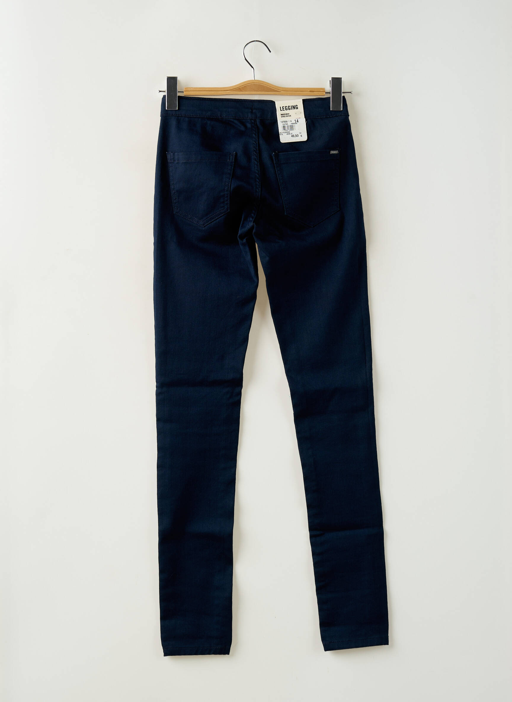 Lieknos kelnės uždarymas su užtrauktuku po mygtuku uždengimu mėlyna PEPE JEANS mergina