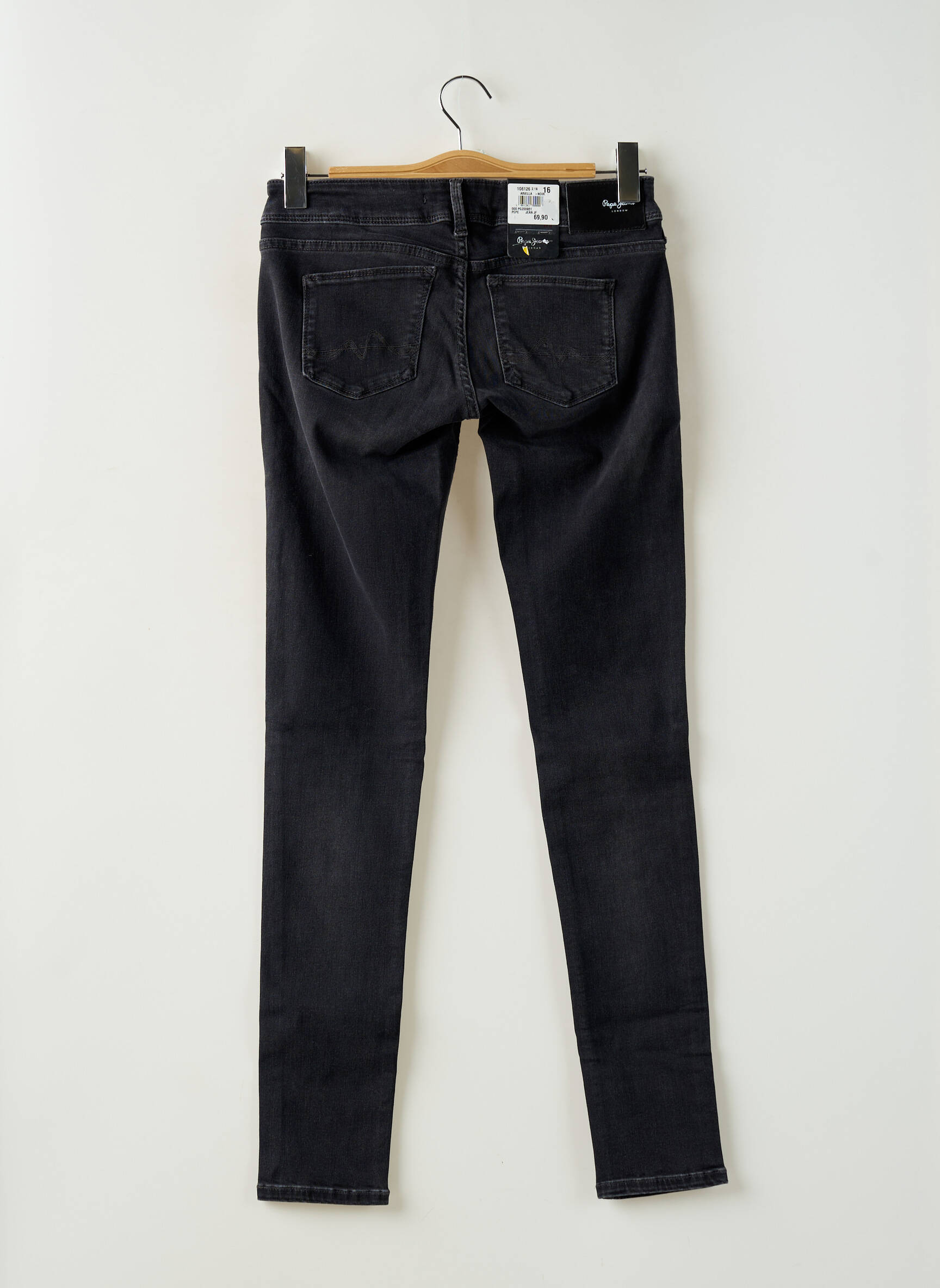 Lieknos džinsai kišenės pilka PEPE JEANS mergina