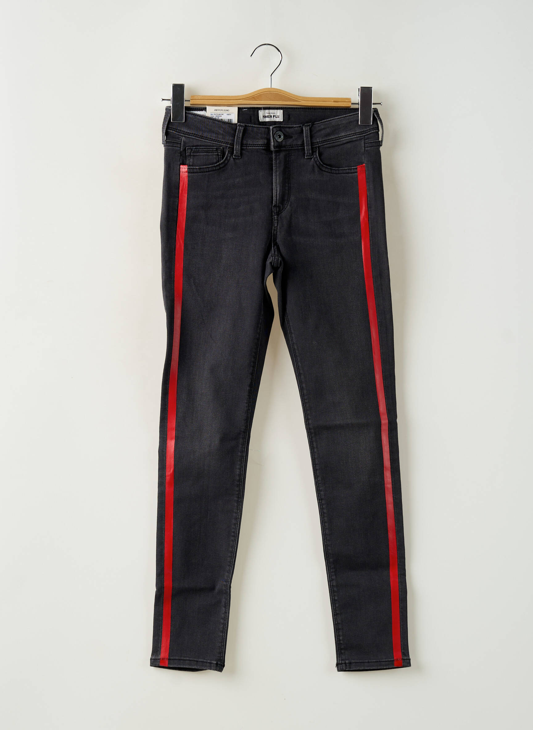 Lieknos džinsai kišenės pilka PEPE JEANS mergina