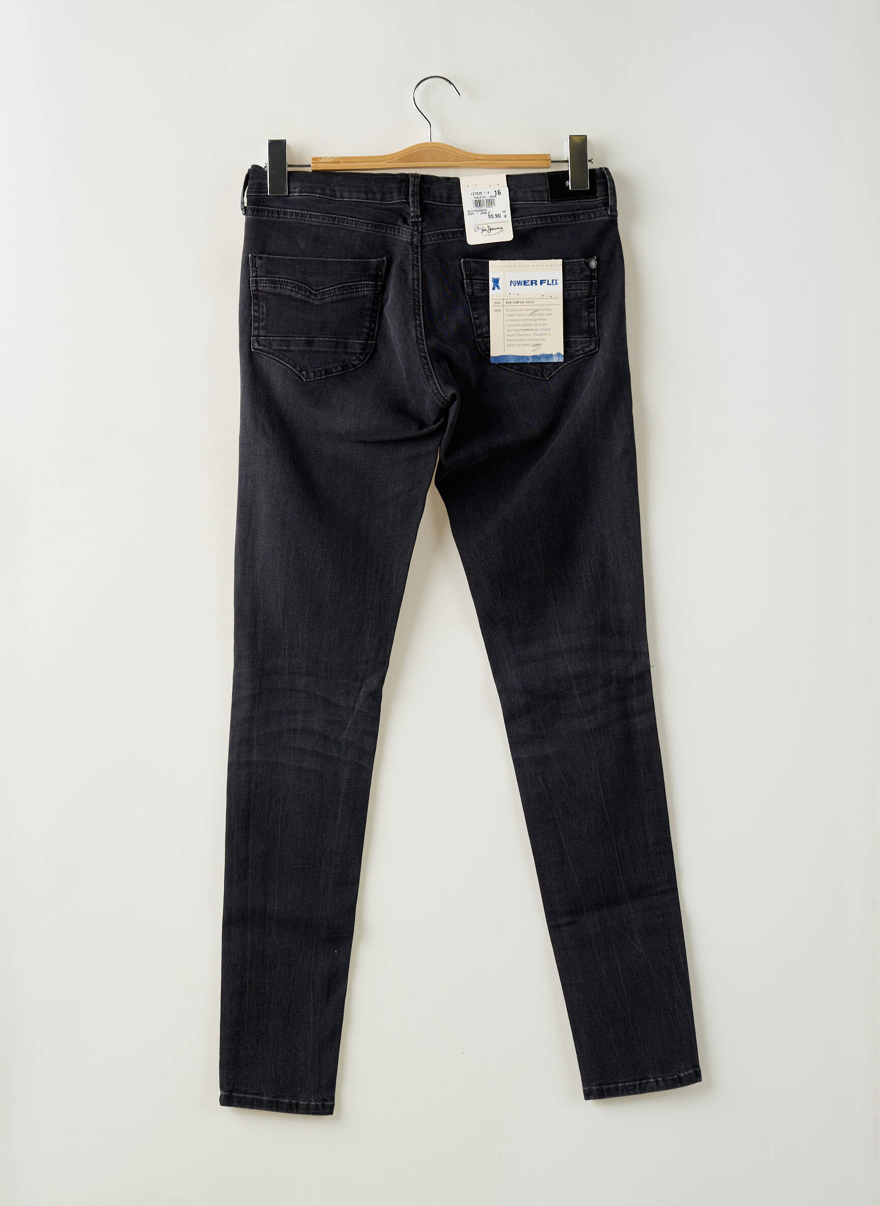Lieknos džinsai kišenės pilka PEPE JEANS mergina