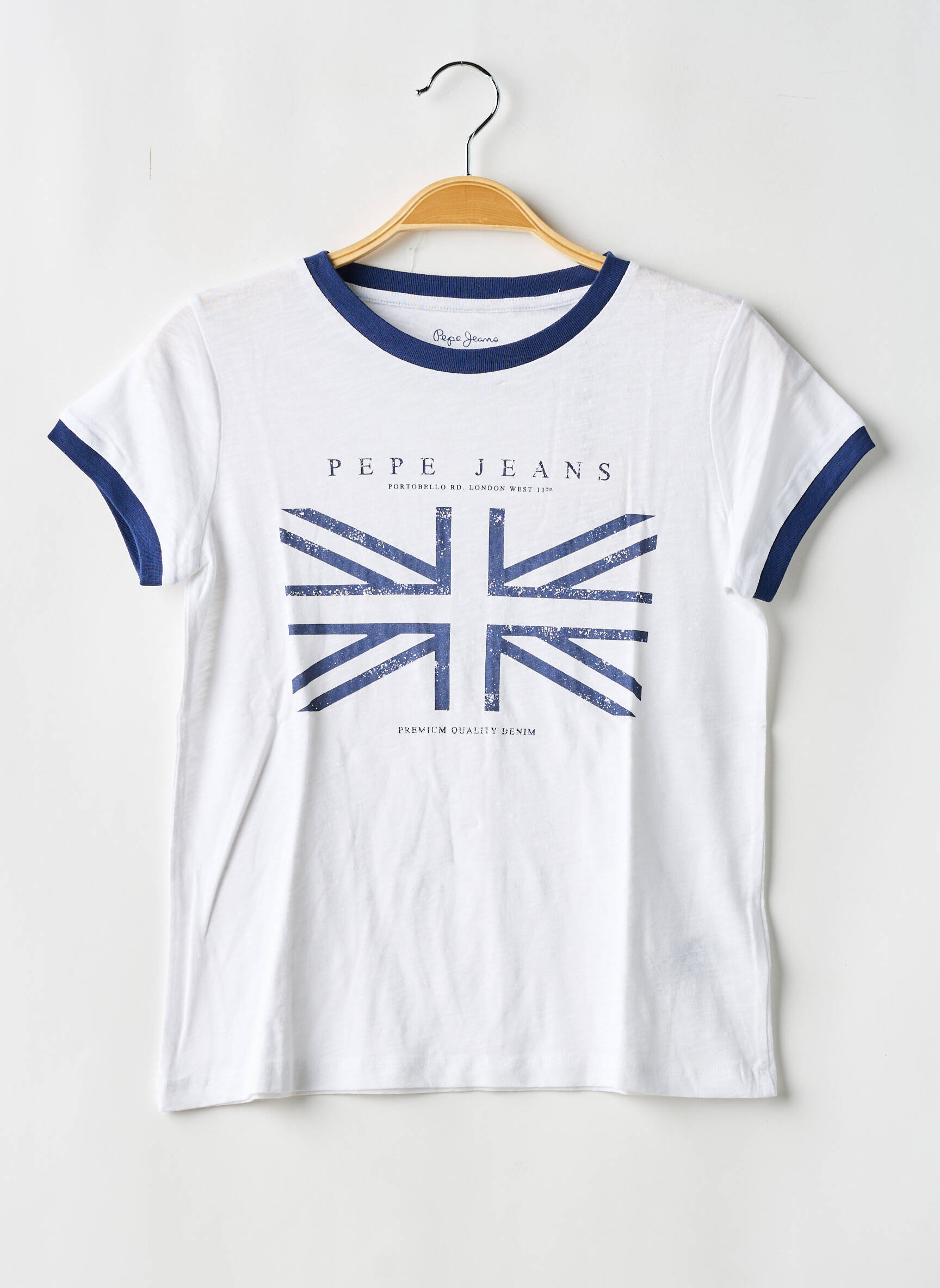 T-marškinys centrinė iškirptė trumpas rankovės mėlyna PEPE JEANS mergina