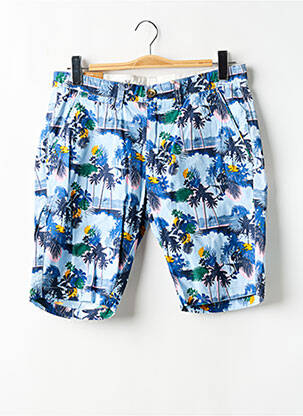 Bermudas popelinos audinys, kuris pasižymi lygiu ir tankiu paviršiumi. normala dydis mėlyna KNOWLEDGE COTTON APPAREL vyras
